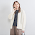 フラッフィ Vネック カーディガン WHITE