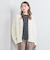 フラッフィ Vネック カーディガン WHITE