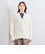 フラッフィ Vネック カーディガン WHITE