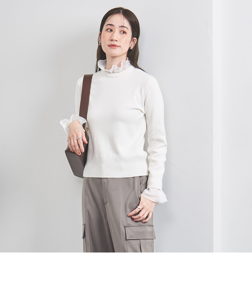 オーガンジー ラッフルフリル 4WAY ニット｜ユナイテッドアローズ