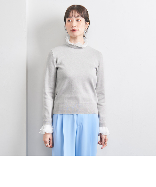 UNITED ARROWS☆オーガンジーラッフルフリル4WAYニット オーガンジー ラッフルフリル 4WAY ニット