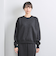 ラメ クルーネック スウェット ニット BLACK
