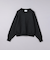 ラメ クルーネック スウェット ニット BLACK