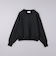 ラメ クルーネック スウェット ニット BLACK
