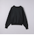 ラメ クルーネック スウェット ニット BLACK