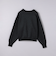 ラメ クルーネック スウェット ニット BLACK