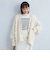 アルパカシャギー Vネックカーディガン
