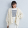 アルパカシャギー Vネックカーディガン