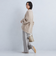アルパカシャギー Vネックカーディガン