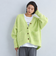 アルパカシャギー Vネックカーディガン