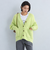 アルパカシャギー Vネックカーディガン
