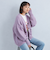 アルパカシャギー Vネックカーディガン