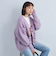 アルパカシャギー Vネックカーディガン