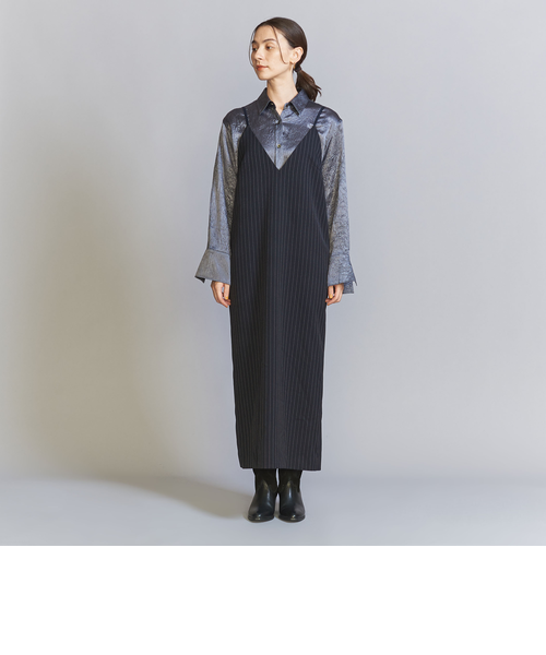 ワンピース Iライン ストライプ キャミワンピース レディース