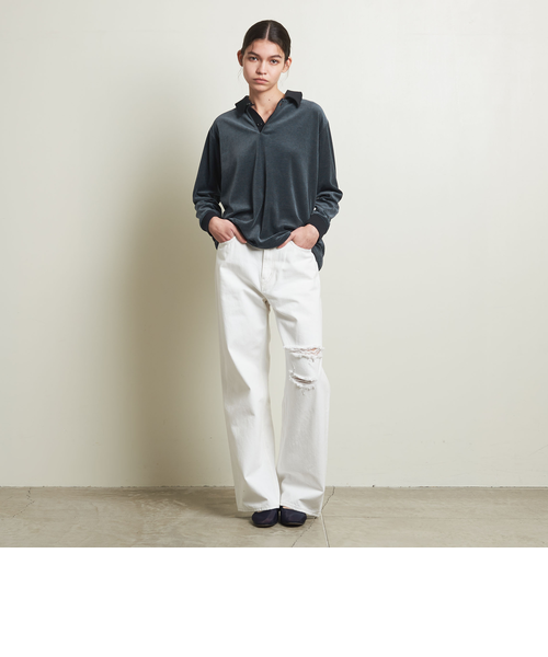 ATTISESSION＞ベロア ボーダー ポロシャツ｜ユナイテッドアローズ