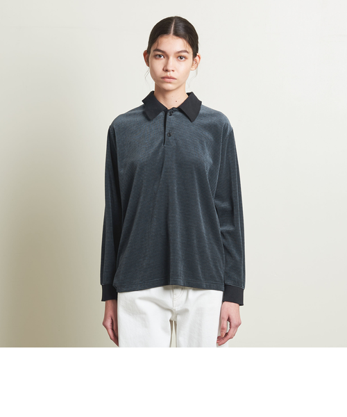 ATTISESSION＞ベロア ボーダー ポロシャツ｜ユナイテッドアローズ