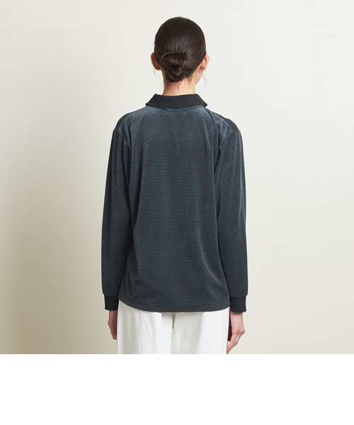 ATTISESSION＞ベロア ボーダー ポロシャツ｜ユナイテッドアローズ