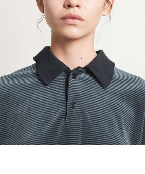 ATTISESSION＞ベロア ボーダー ポロシャツ｜ユナイテッドアローズ