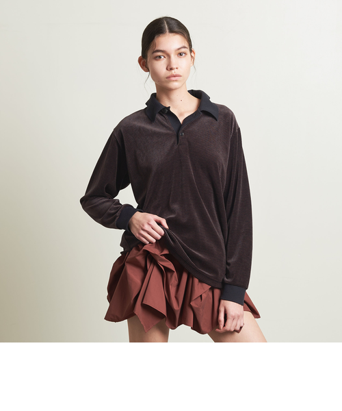 ATTISESSION＞ベロア ボーダー ポロシャツ｜ユナイテッドアローズ