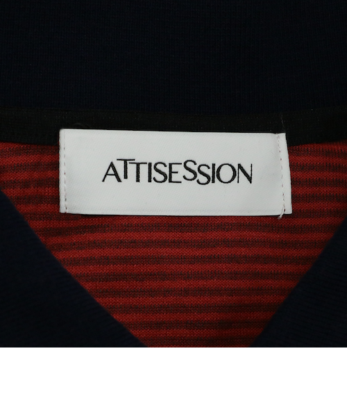 ATTISESSION＞ベロア ボーダー ポロシャツ｜ユナイテッドアローズ
