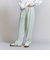 バックゴム ツイル タックワイドパンツ -ウォッシャブル-