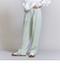バックゴム ツイル タックワイドパンツ -ウォッシャブル-