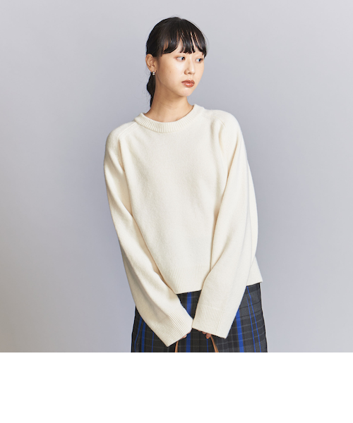 ウールカシミヤ アクアラグランクルーネックニット｜ユナイテッド
