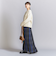 ウールカシミヤ アクアラグランクルーネックニット