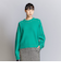 ウールカシミヤ アクアラグランクルーネックニット