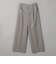 チェック タック ストレートパンツ