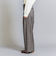 チェック タック ストレートパンツ