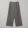 チェック タック ストレートパンツ