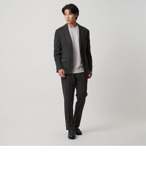 【DK.GRAY】メランジ ホップサック ジャケット-セットアップ対応・ウォッシャブル-<A DAY IN THE LIFE> メランジ ホップサック ジャケット-セットアップ対応・ウォッシャブル