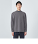 LONG FIBER COTTON クリア モックネック カットソー