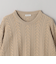 アイレット パターン クルーネック ニット