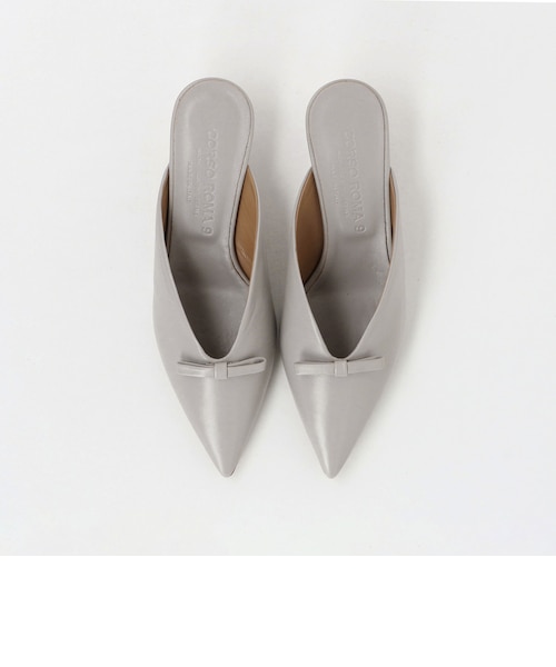 【MD.GRAY】<CORSO ROMA 9>レザー リボン ポインテッド ミュール CORSO ROMA 9＞レザー リボン ポインテッド ミュール｜ユナイテッド