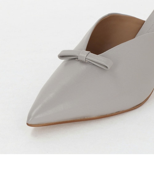 【MD.GRAY】<CORSO ROMA 9>レザー リボン ポインテッド ミュール CORSO ROMA 9＞レザー リボン ポインテッド ミュール｜ユナイテッド