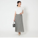 メッシュ ナロー フレア チェック スカート
