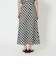 メッシュ ナロー フレア チェック スカート