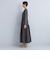 タフタドッキング ロングスリーブ ワンピース