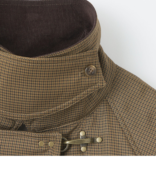 kinoko.さん×GLR ガンクラブチェック柄ファイヤーマンコートユニセックス kinoko.さん×GLR or＞ガンクラブチェック柄 ファイヤーマン コート