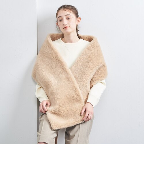 新品未使用 タグ付き】HAINT ハウント ボアストール 新色ダーク