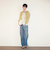 ダメージ ラップワイド デニムパンツ