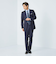 GLR CLOTH ピンストライプ スリム ノープリーツ スーツパンツ -ストレッチ・防シワ-