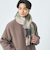 ブラッシュド ブロックチェック柄 マフラー