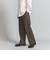レトロ ツイル ノープリーツ ストレート パンツ
