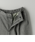 裏起毛ヘリンボーン タックワイドパンツ -ウォッシャブル-