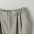 裏起毛ヘリンボーン タックワイドパンツ -ウォッシャブル-
