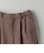 裏起毛ヘリンボーン タックワイドパンツ -ウォッシャブル-