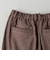 裏起毛ヘリンボーン タックワイドパンツ -ウォッシャブル-